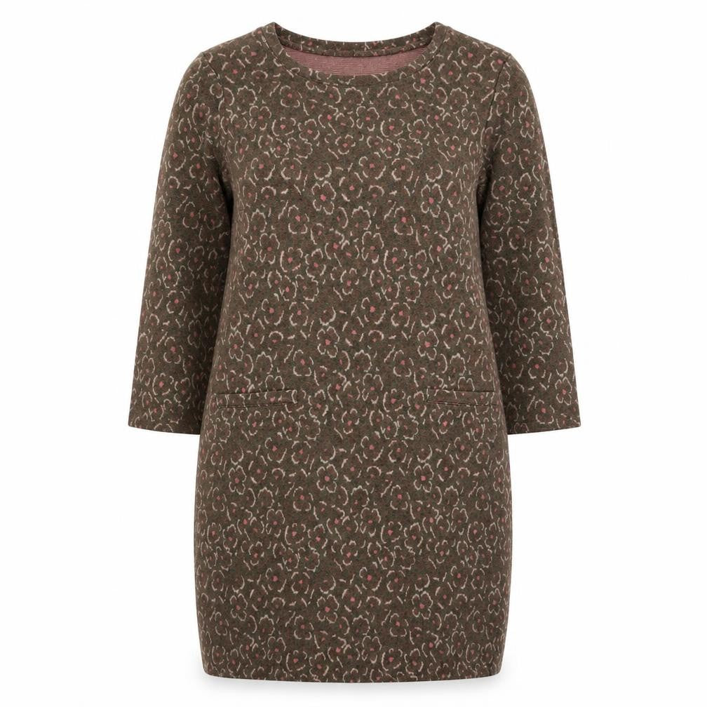 Front view of Tu women’s brown floral jumper, size UK 12