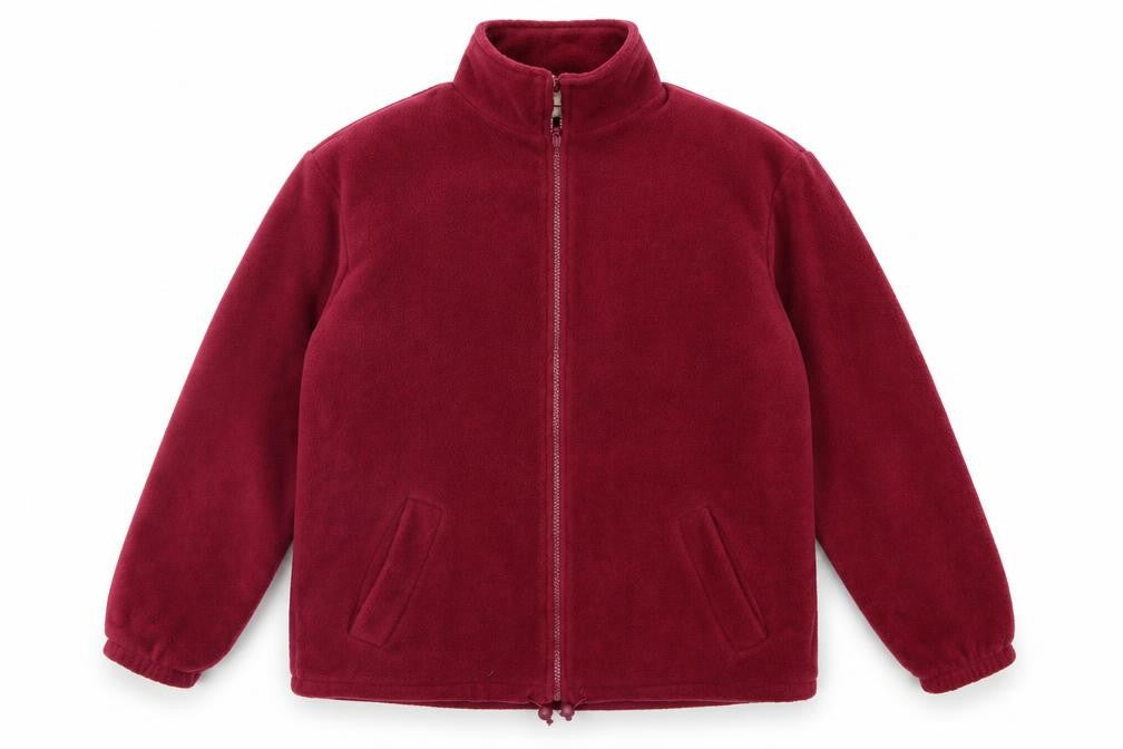 Front view of Active women’s red jacket coat, size M
