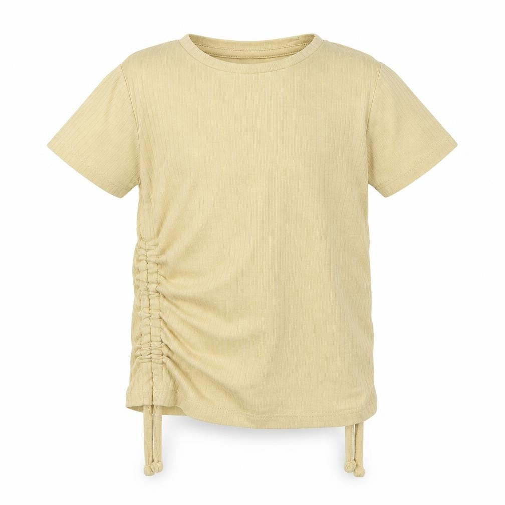 Front view of George girls’ beige basic t-shirt, size 5-6, years