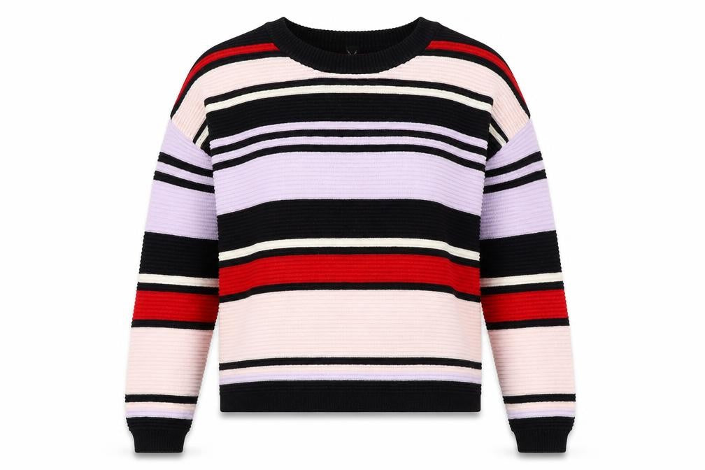Front view of H&M women’s black colourblock pullover sweatshirt, size S
