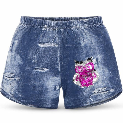 bebe Girls Blue  Denim Sweat Shorts Size 9 Years