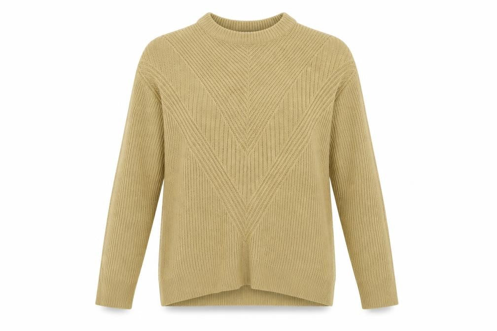 Front view of Dorothy Perkins women’s beige jumper, size UK 8