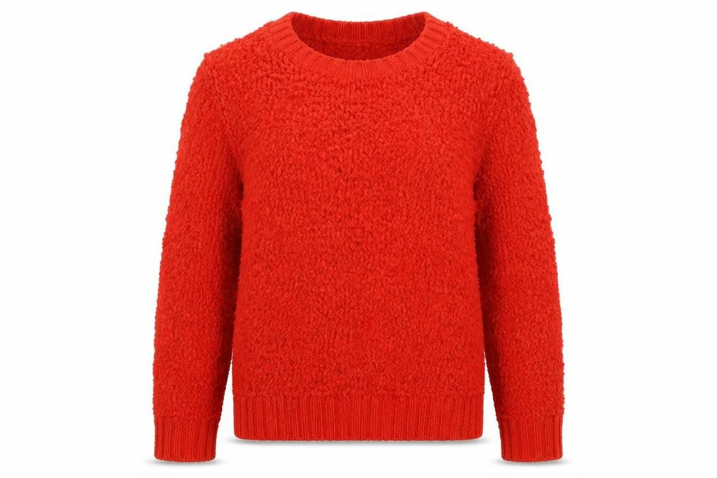 Front view of Henry Holland women’s red jumper, size UK 12