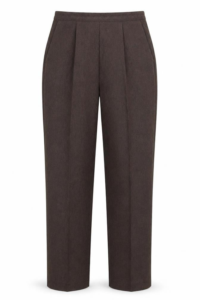 BM Collection Womens Brown   Trousers  Size 10 L28 in
