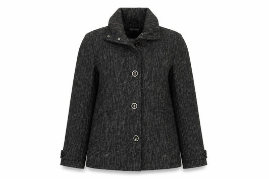 Front view of Damart women’s grey jacket, size UK 12