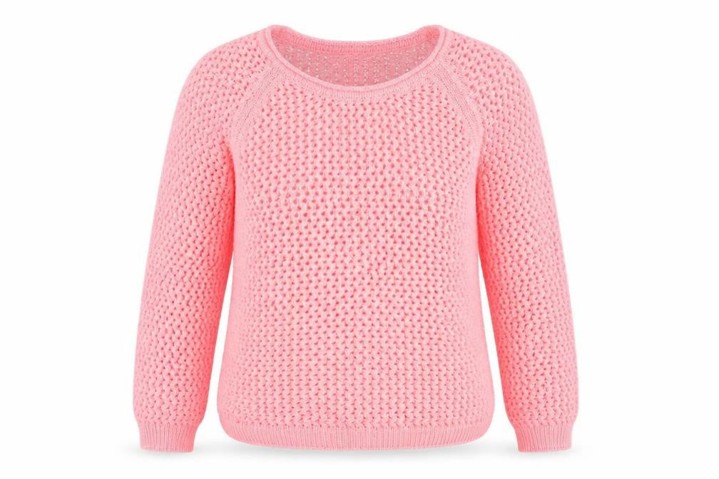 Front view of H&M women’s pink knit jumper, size L