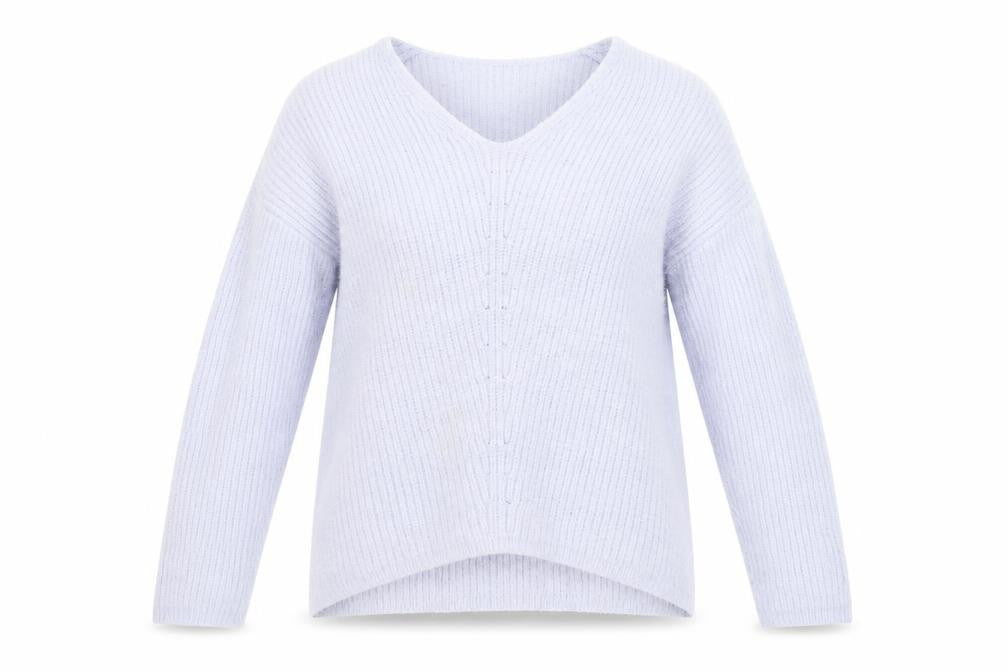 Front view of Primark women’s blue knit jumper, size M