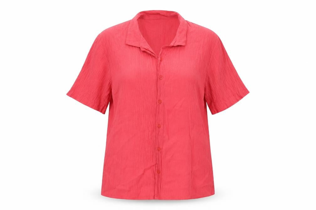 The Pearl Collection Womens Pink   Basic Button-Up Size 14