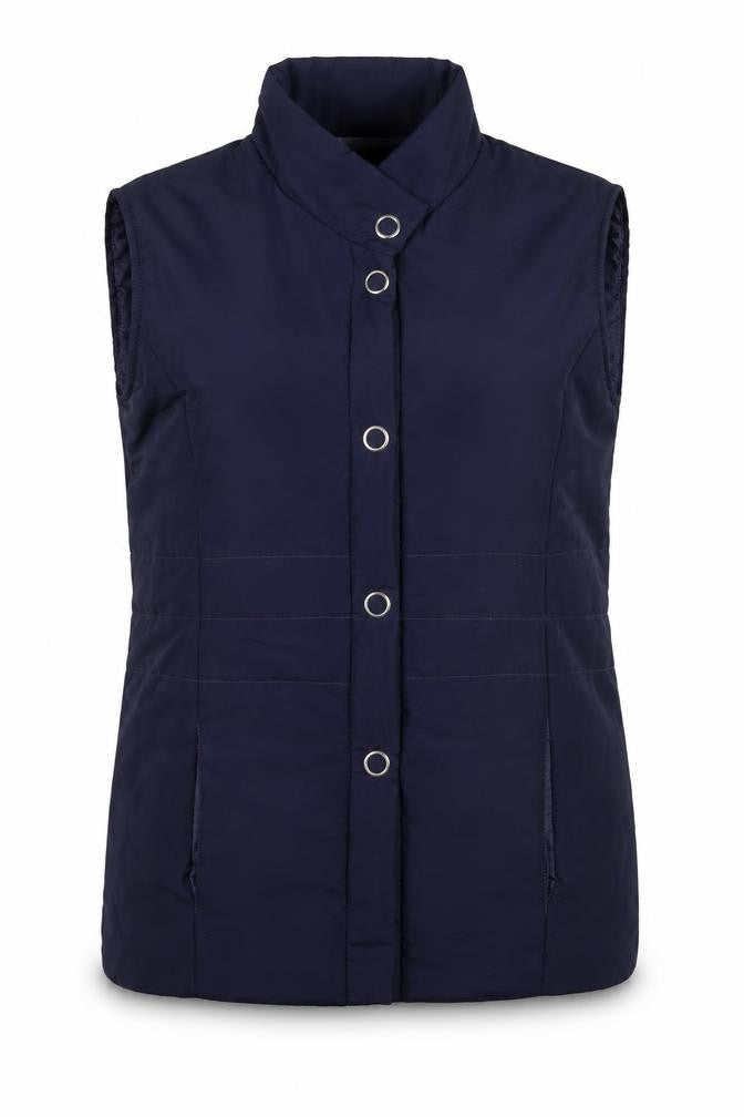 Anne de Lancay Womens Blue   Puffer Jacket Waistcoat Size 10