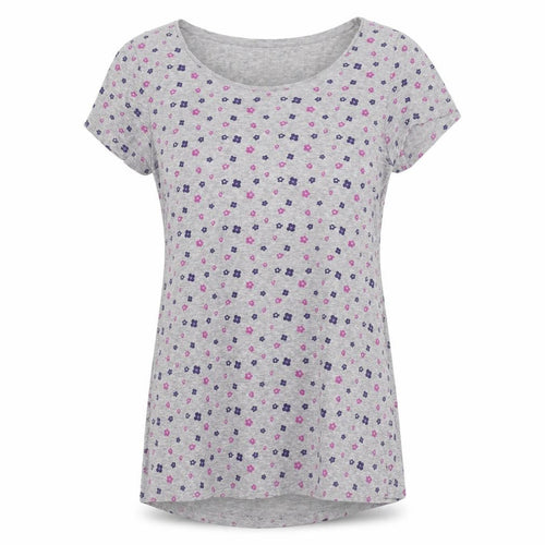 Peacocks Womens Grey Floral   Nightshirt Size 14