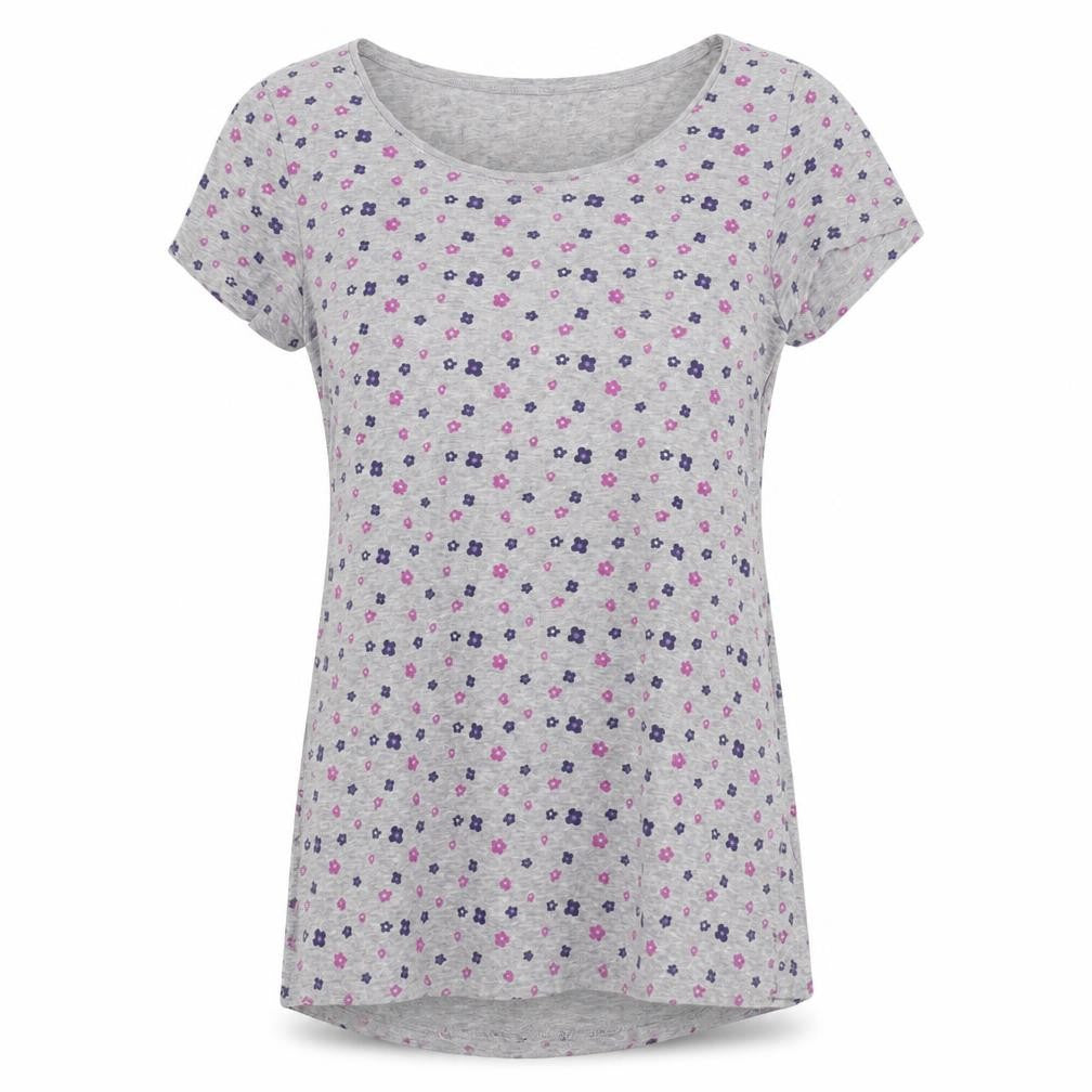 Peacocks Womens Grey Floral   Nightshirt Size 14