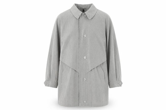 Front view of telemac women’s grey jacket, size UK 10