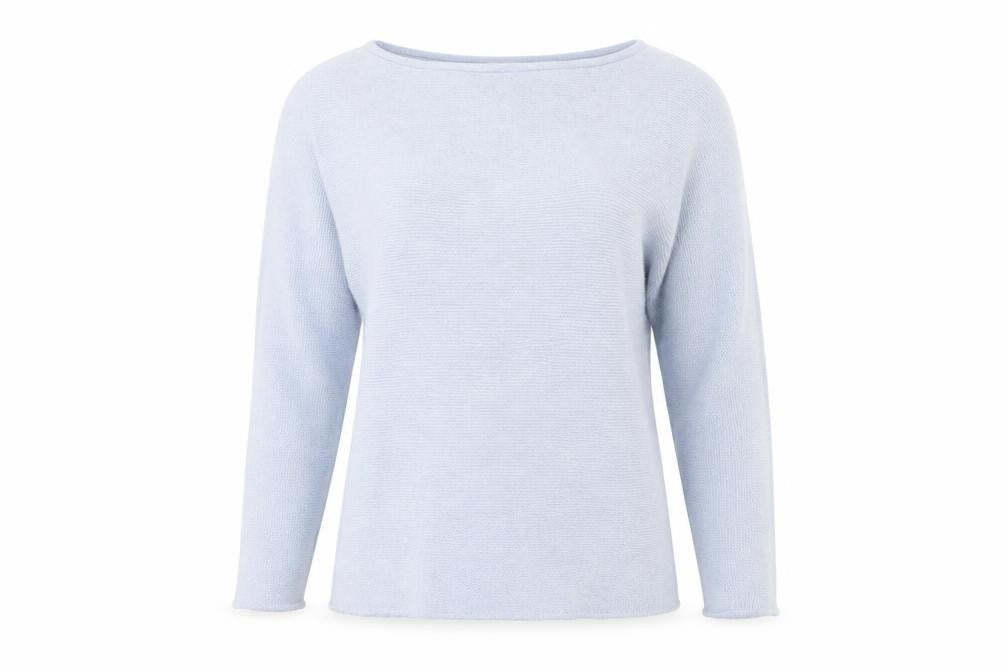 Front view of H&M women’s blue jumper, size XS