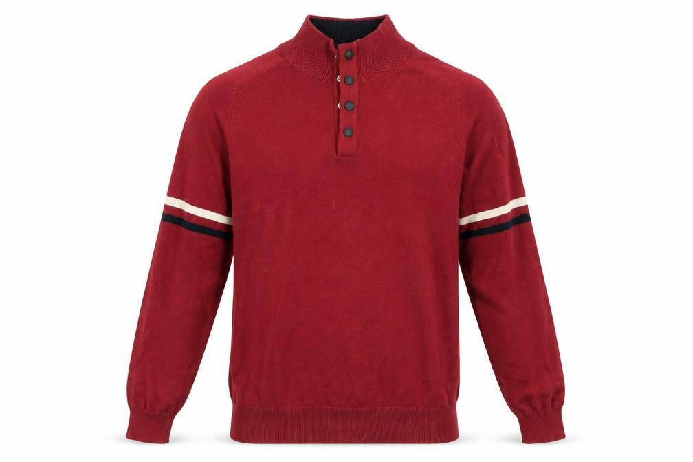 Blue Harbour Mens Red   Henley Jumper Size M