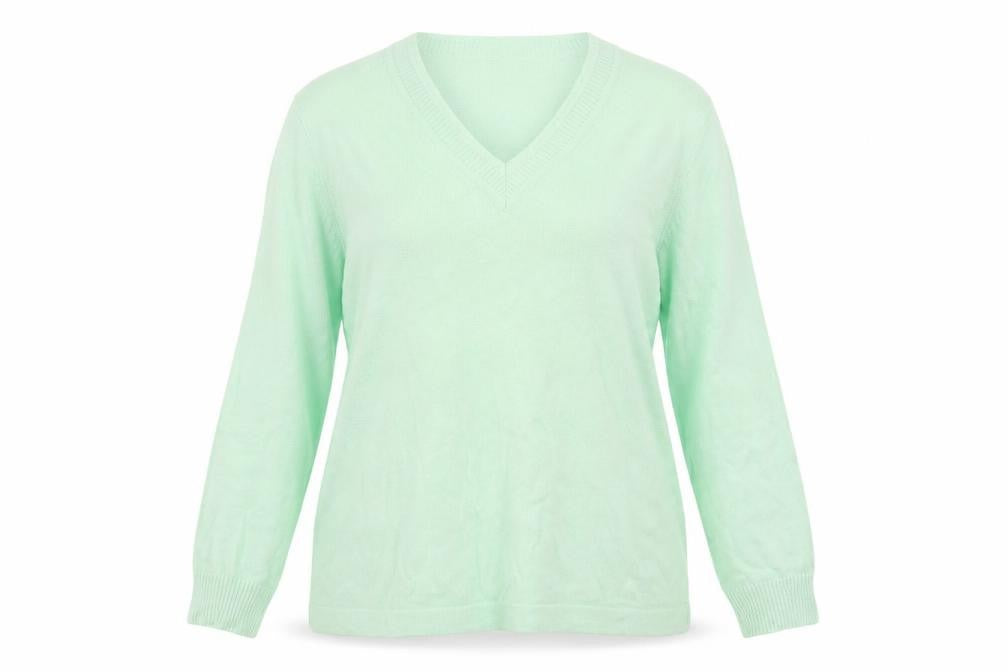 Front view of EP Pro women’s blue knit jumper, size M