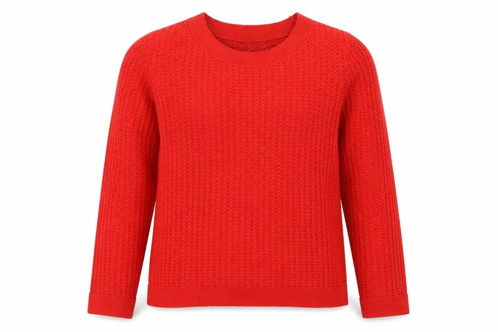 Tu Womens Red  Knit Pullover Jumper Size 12