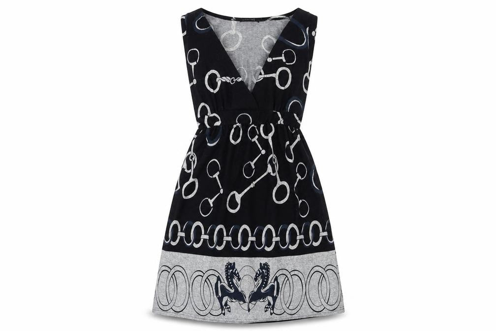 Luxestar Womens Black Geometric  Jumper Dress  Size M