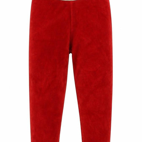M&Co Girls Red  Velour Capri Pyjama Pants Size 2-3 Years