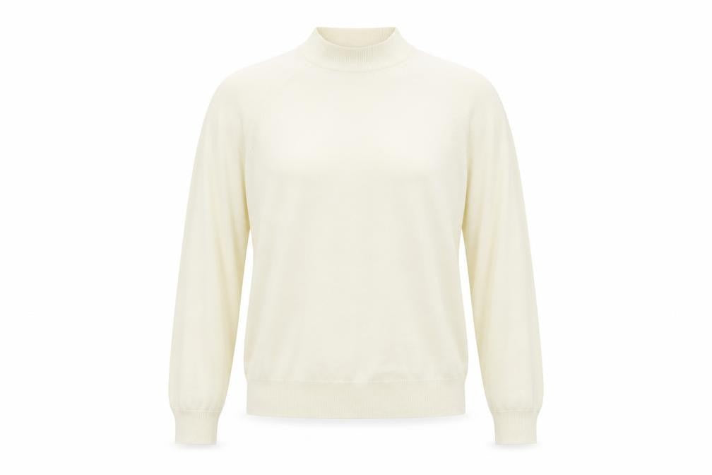 Front view of Berkertex women’s ivory knit jumper, size UK 12