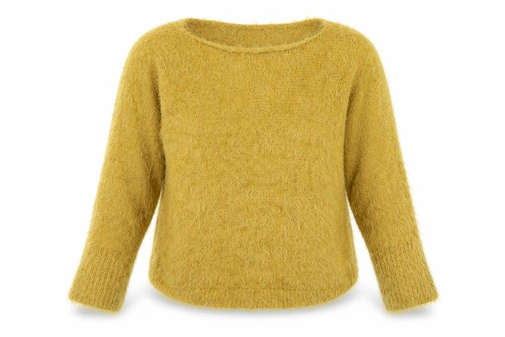 Front view of Amanti women’s yellow jumper, size M