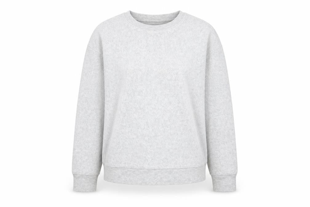 Front view of Topshop women’s grey jumper, size UK 8
