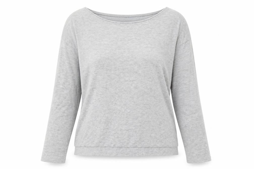 Front view of H&M women’s grey jumper, size S