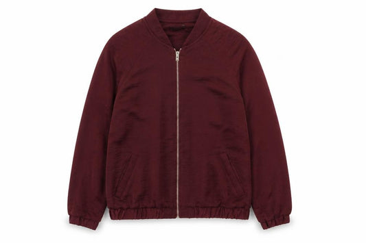 Front view of F&F women’s red jacket, size UK 10
