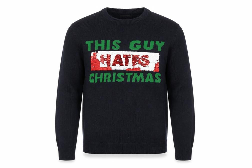 Front view of Next men’s blue pullover sweatshirt, size M