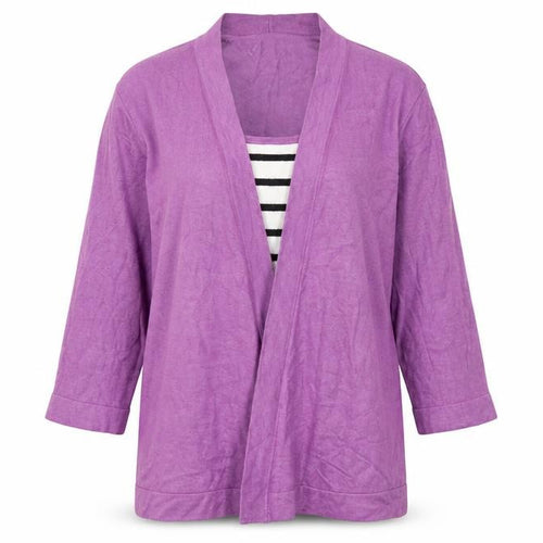 CC Womens Purple Striped  Cardigan Jumper Size M