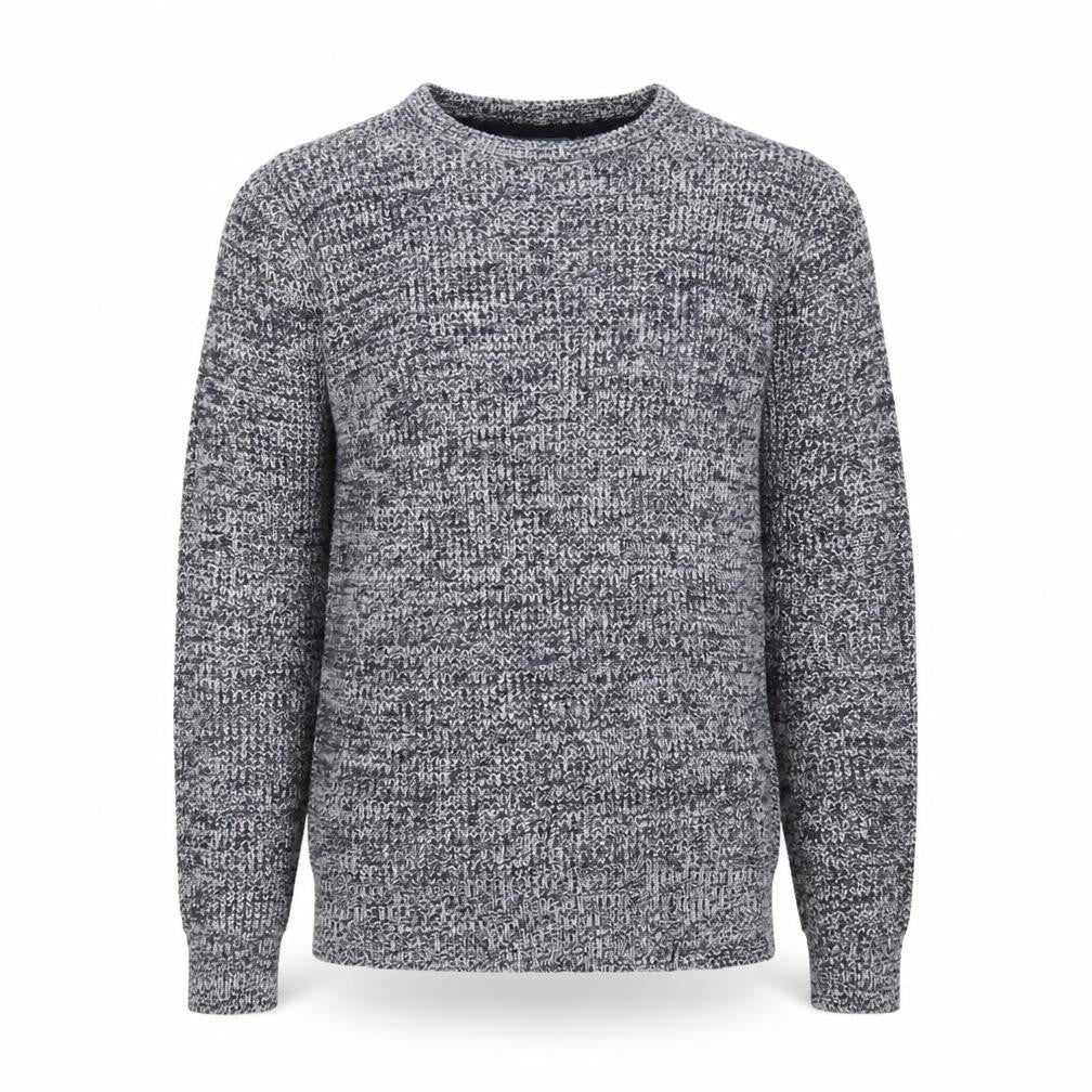Front view of Brave Soul men’s blue pullover sweatshirt, size S
