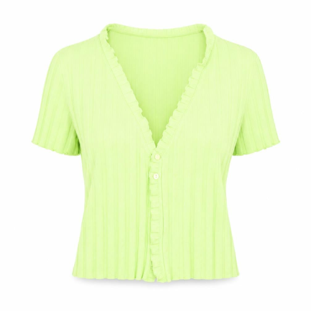 Bershka Womens Green   Cardigan Jumper Size L