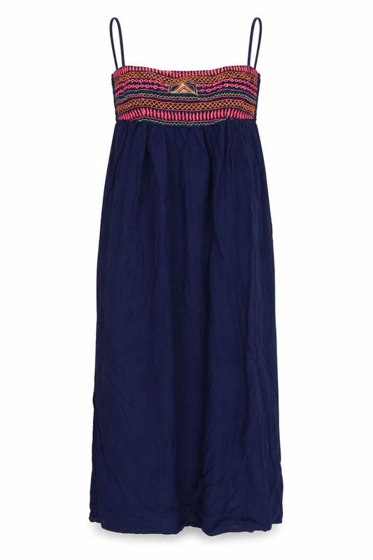 Front view of women’s blue a-line, size M