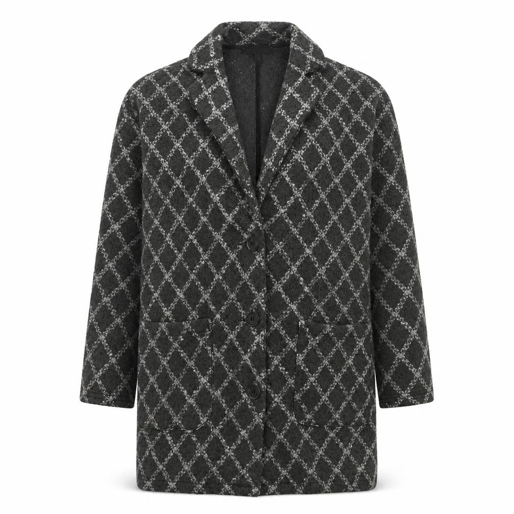 Next Womens Grey Geometric  Jacket  Size M