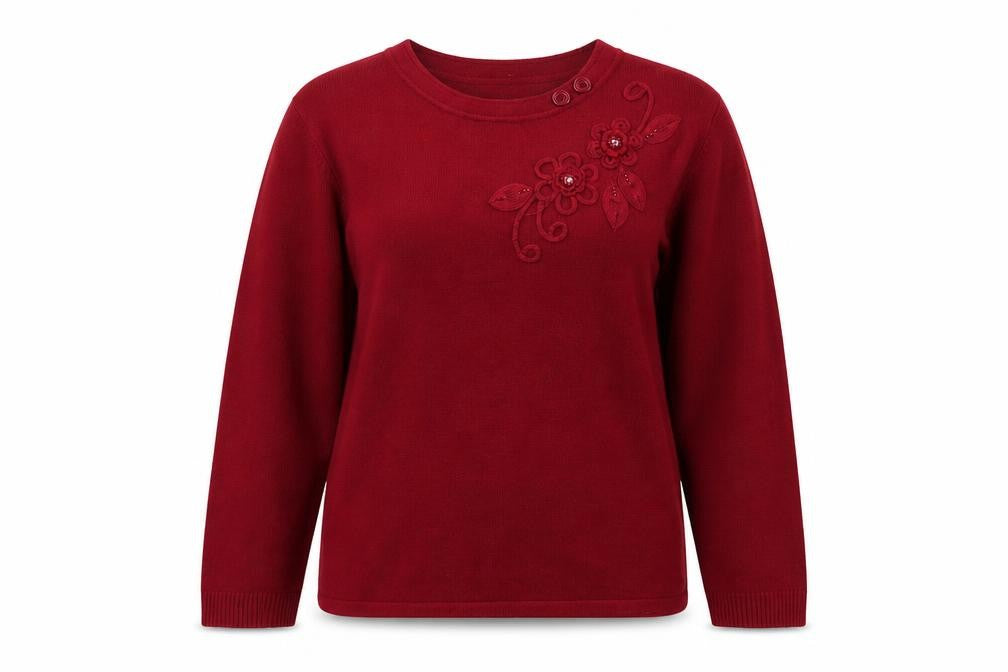 reflect Womens Red   Pullover Jumper Size M