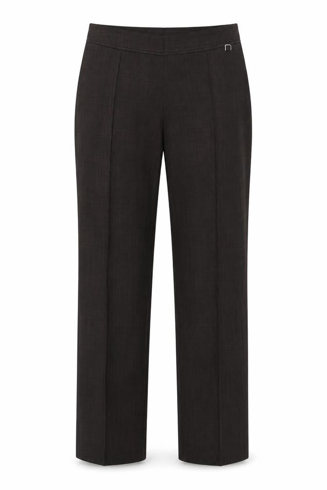 M&S Womens Brown Check  Trousers  Size 12 L24 in