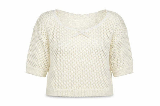 Front view of F&F women’s ivory knit jumper, size UK 16