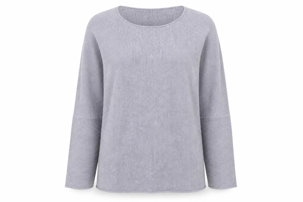 Front view of Viz a Viz women’s grey knit jumper, size M