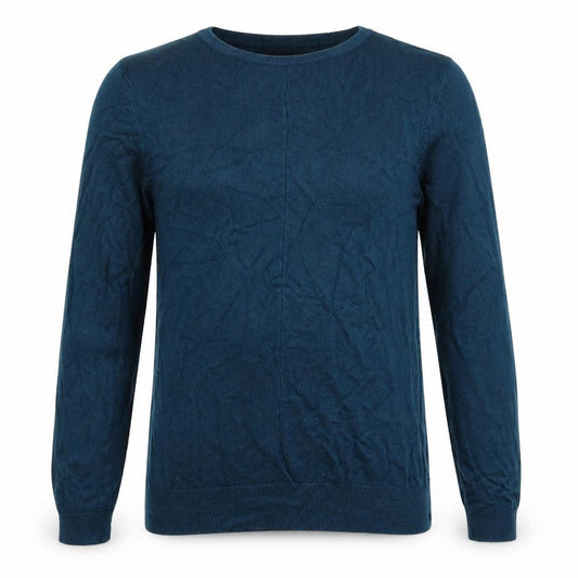 Front view of F&F women’s blue knit jumper, size UK 10