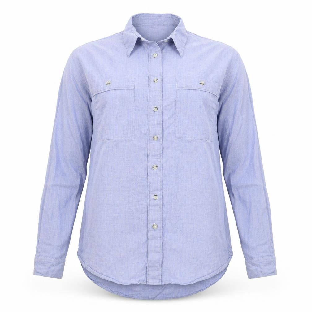Next Womens Blue   Basic Button-Up Size 6  - Oversized
