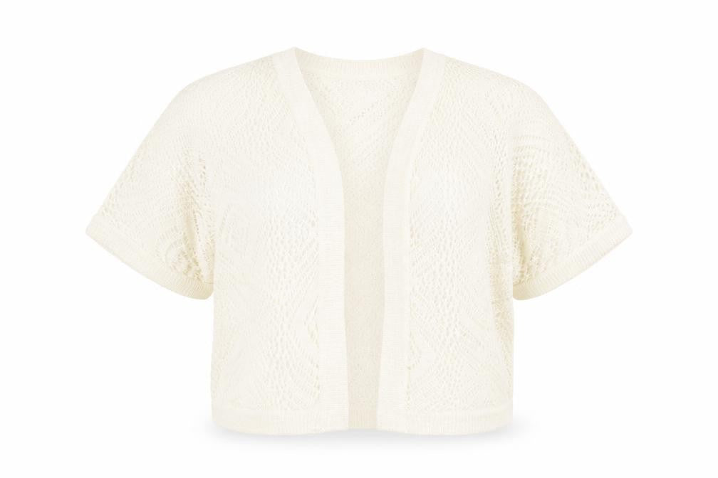 Roman Womens White  Knit Cardigan Jumper Size 16