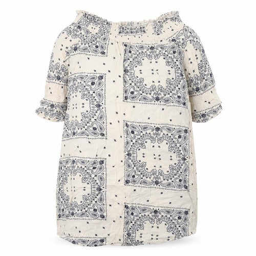 F&F Womens Ivory Paisley  Tunic T-Shirt Size 6