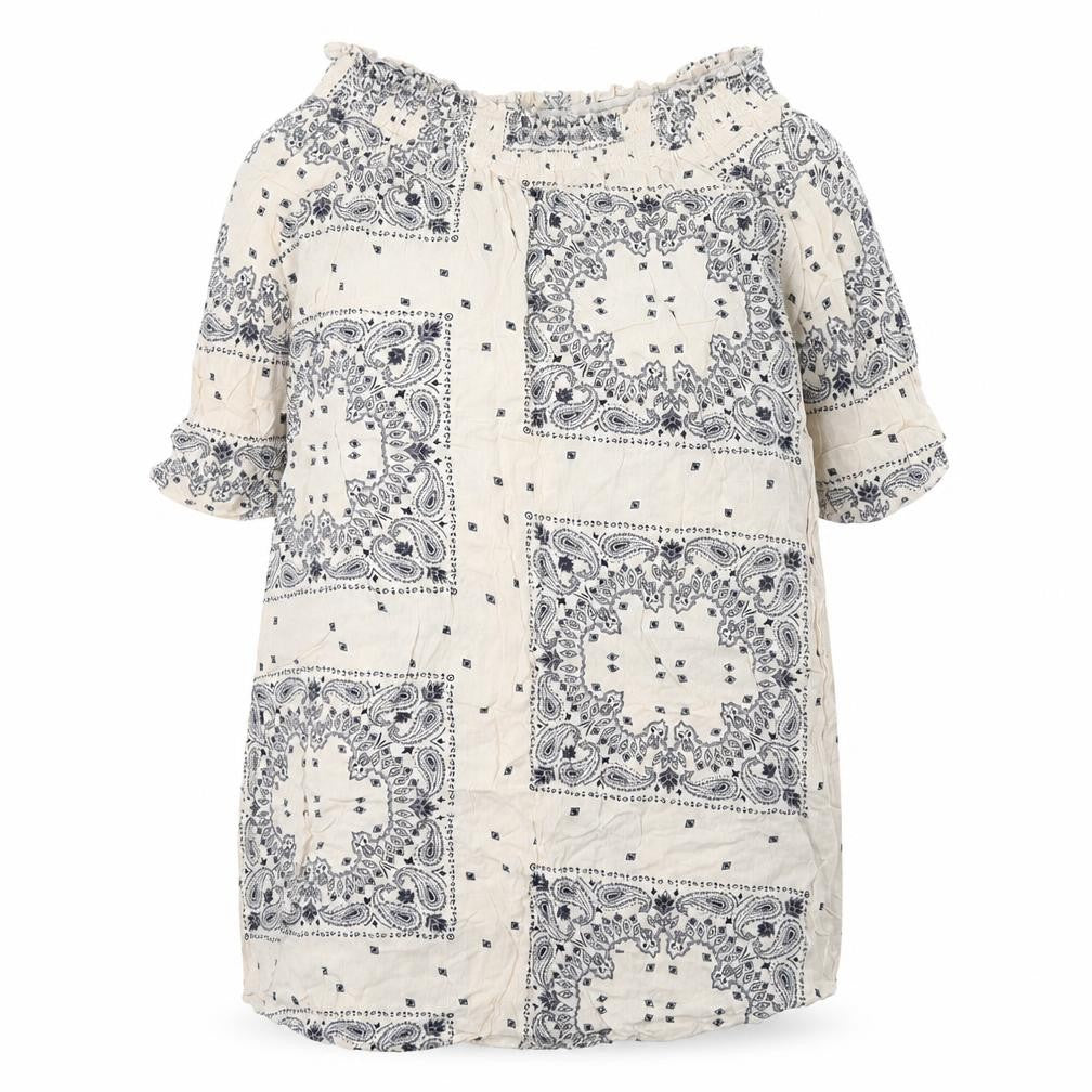 F&F Womens Ivory Paisley  Tunic T-Shirt Size 6