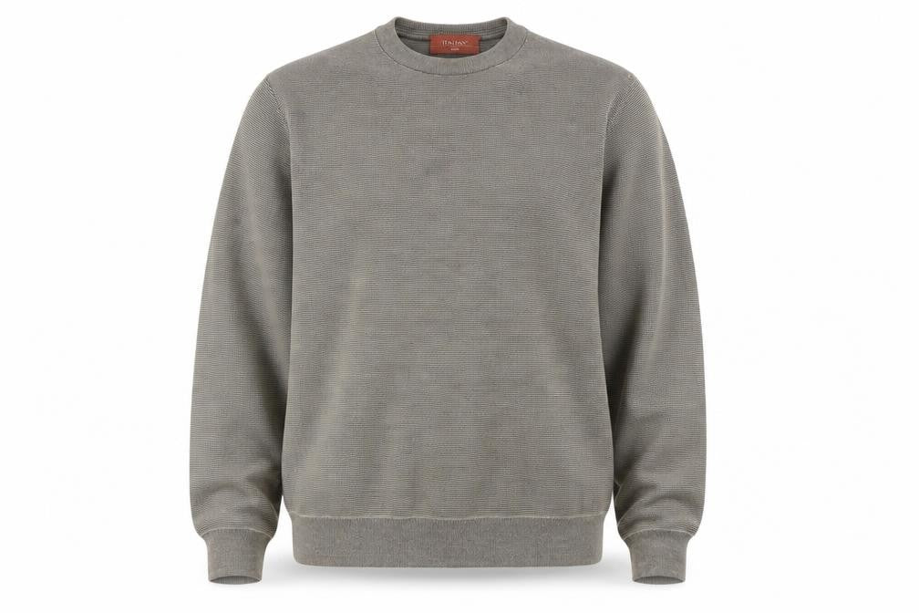 Front view of Marks & Spencer men’s brown jumper, size M