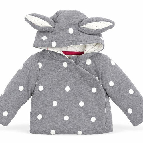 Mother care Girls Grey Polka Dot  Pullover Jumper Size 0-3 Months