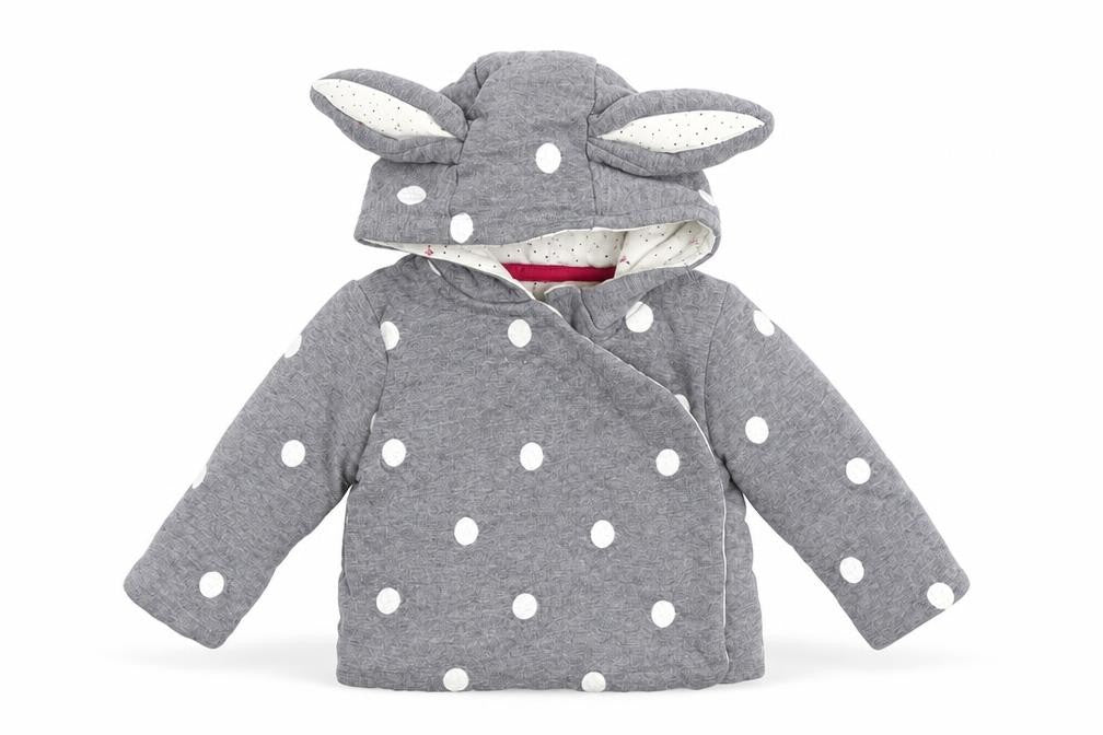 Mother care Girls Grey Polka Dot  Pullover Jumper Size 0-3 Months