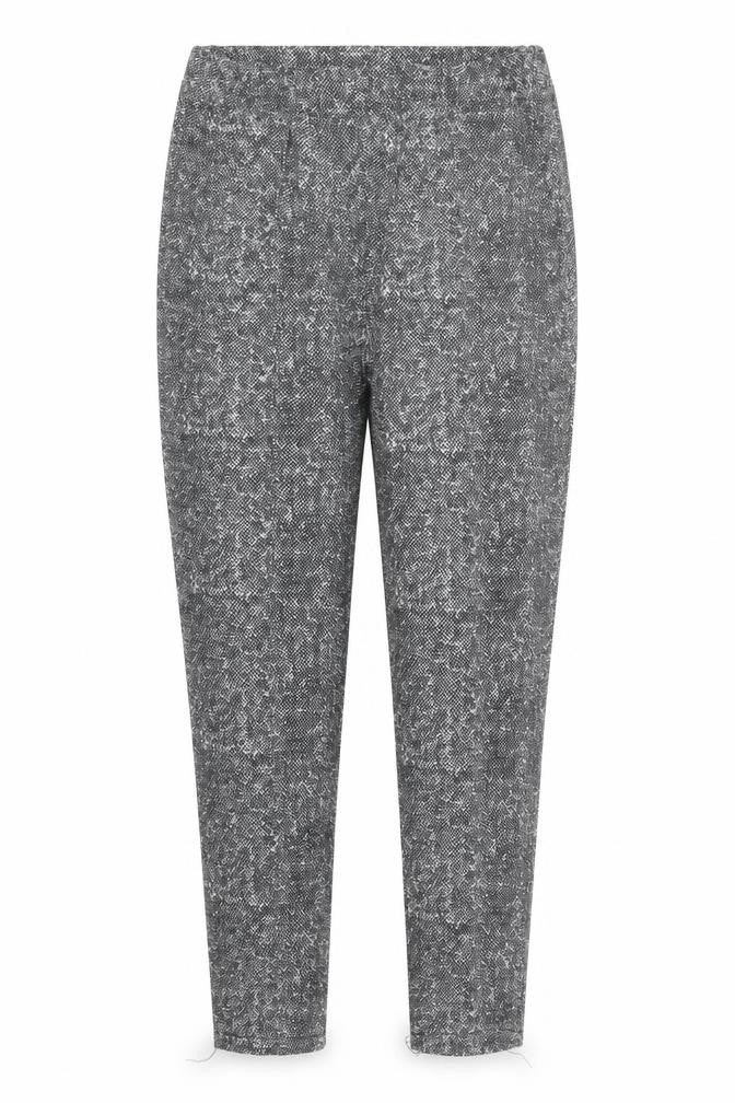 Preworn Womens Grey Geometric  Trousers  Size XL L26 in - Elastic Waist Band