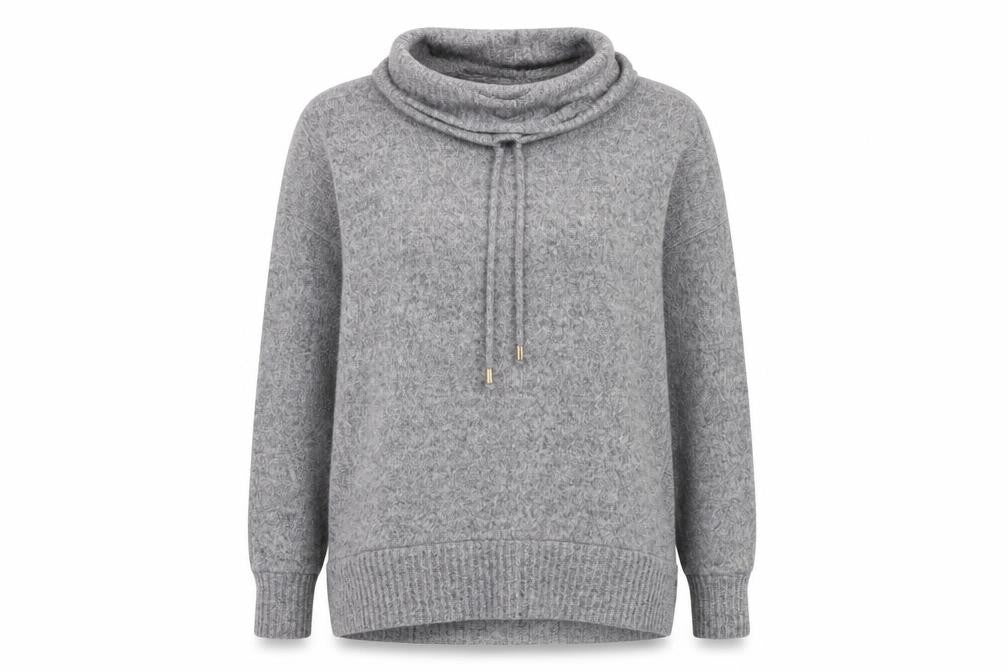 Front view of F&F women’s grey jumper, size UK 10