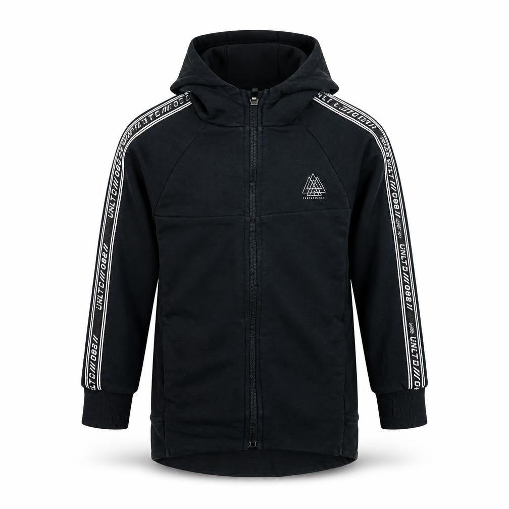 Front view of Next girls’ black jacket coat, size 7, years