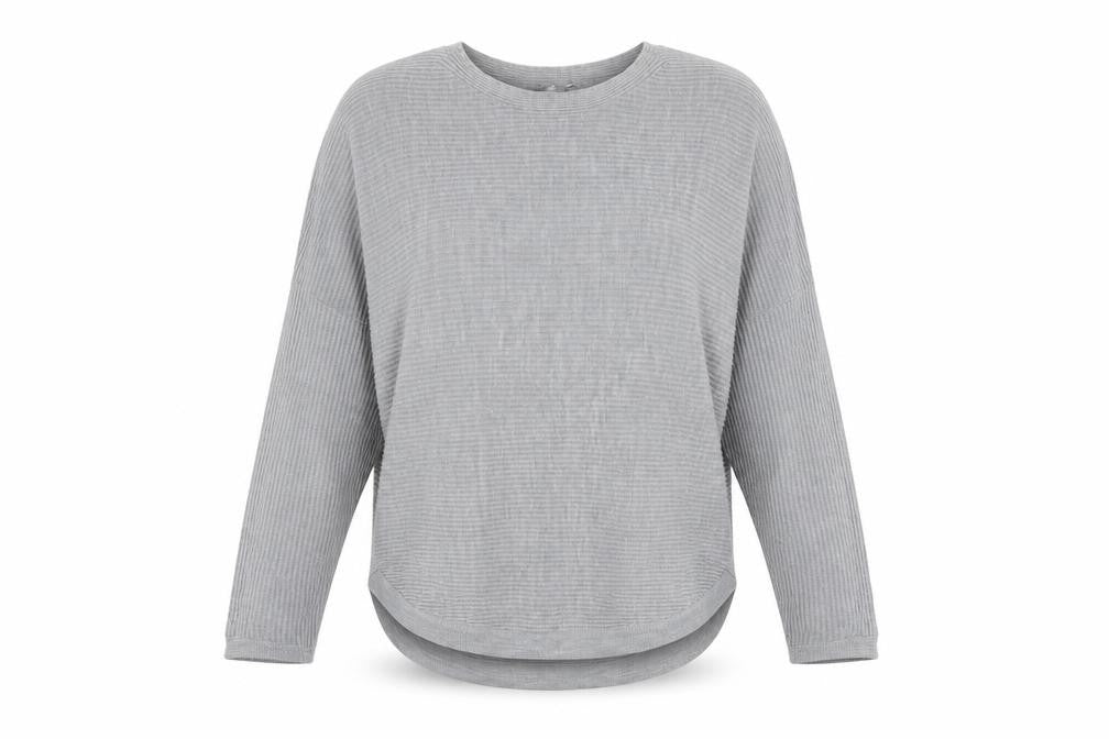 Front view of Debenhams women’s grey jumper, size UK 12