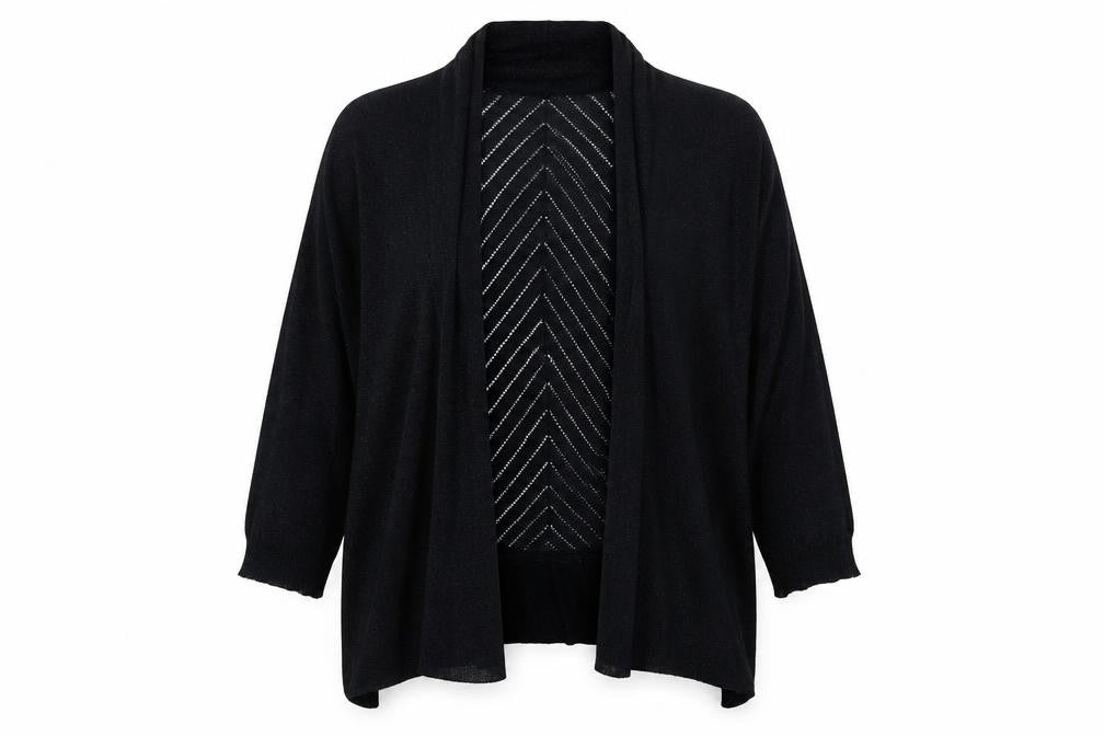 Front view of Linea women’s blue cardigan jumper, size S
